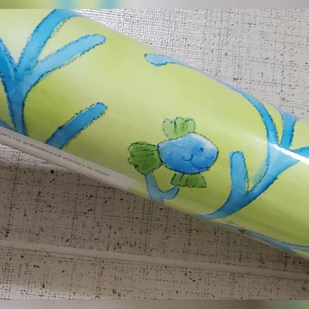 Vintage Norwall 3 Rolls 55.7sq.ft. Each, Lime/Blue Ocean Fish Wallpaper, NWT